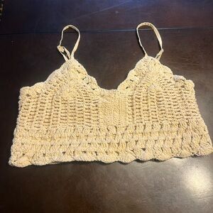 Knit tan tank top